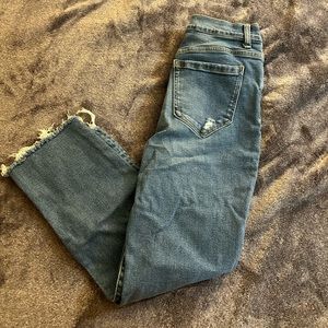 Kensie Jeans vintage luxe: the amber high rise stovepipe (straight leg) jeans